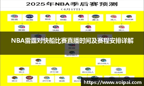 NBA雷霆对快船比赛直播时间及赛程安排详解